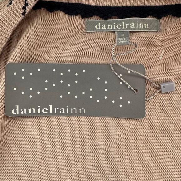 NWT Daniel Rainn Floral Knit Open Front Long Sleeve Cardigan Pink Women Size M - Picture 5 of 12